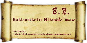 Bottenstein Nikodémusz névjegykártya