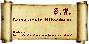 Bottenstein Nikodémusz névjegykártya